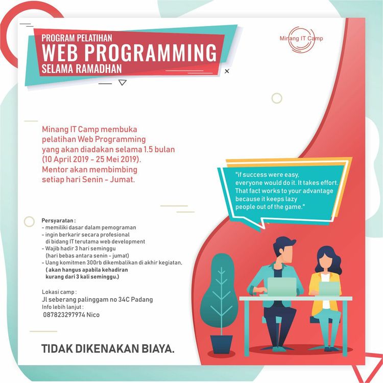 Program Pelatihan Web Programming selama Ramadhan